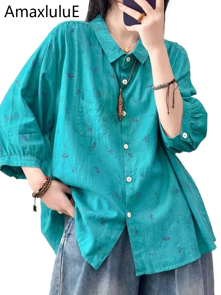 Amax luluE 2025 Korean Fashion Clothes Women Spring Luxury Printed Shirts Loose Casual Floral Blouses Ladies Classic Cotton Tops
Amax luluE 2025 Korean Fashion Clothes Women Spring Luxury Printed Shirts Loose Casual Floral Blouses Ladies Classic Cotton Tops
