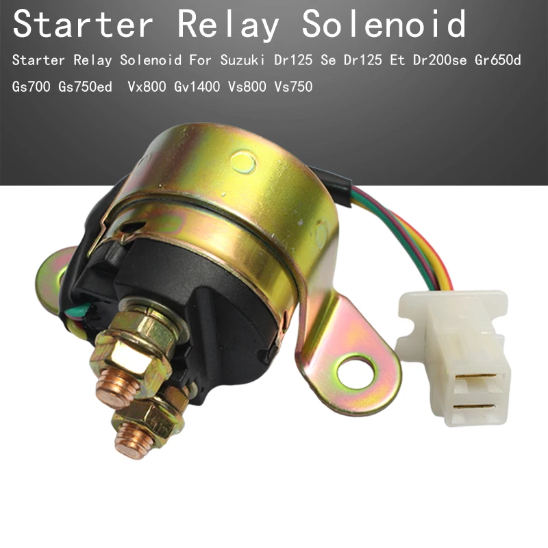 For Suzuki Dr125 Se Dr125 Et Dr200se Gr650d Gs700 Gs750ed Vx800 Gv1400 Vs750 Starter Relay Solenoid
For Suzuki Dr125 Se Dr125 Et Dr200se Gr650d Gs700 Gs750ed Vx800 Gv1400 Vs750 Starter Relay Solenoid