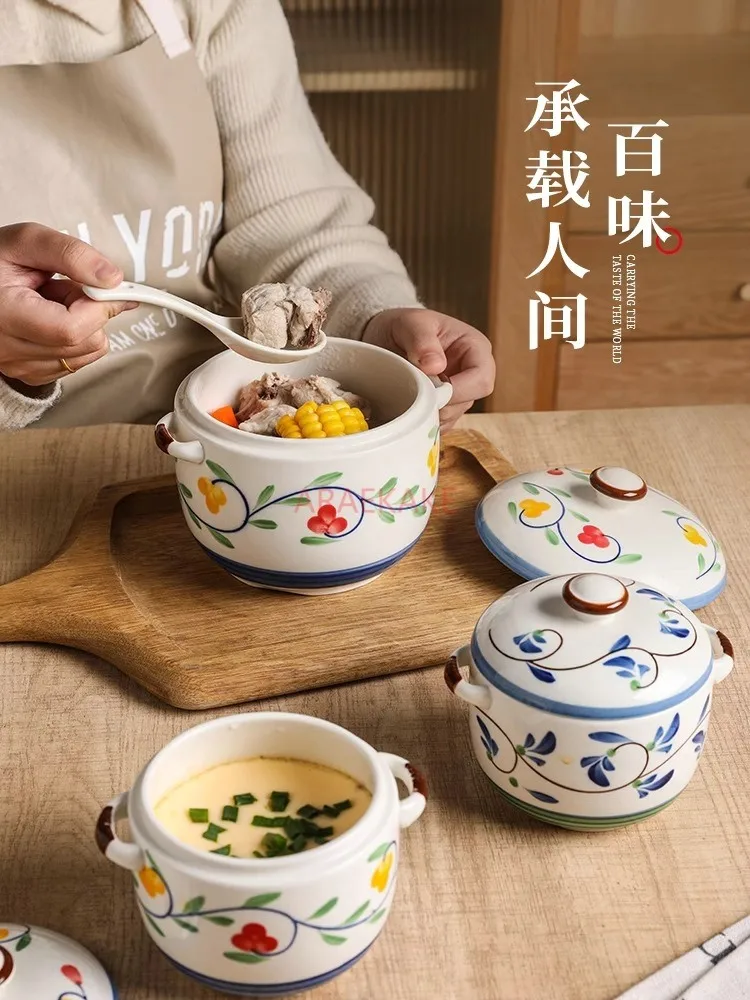 Fanhua Ceramic Water Separation Stew Cup with Lid Steamed Egg Bowl Steamed Egg Soup Special Bowl for One Person Soup Cup Small
Fanhua Ceramic Water Separation Stew Cup with Lid Steamed Egg Bowl Steamed Egg Soup Special Bowl for One Person Soup Cup Small