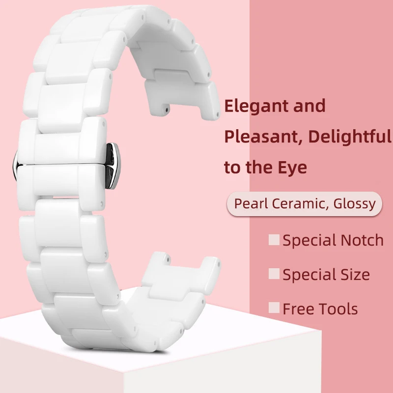 16 * 8 16 * 10 18 * 11 20 * 11mm 20x12mm notch ceramic watch strap for MK Folli Follie guess GC Michael Kors Cartier PASHA brace
16 * 8 16 * 10 18 * 11 20 * 11mm 20x12mm notch ceramic watch strap for MK Folli Follie guess GC Michael Kors Cartier PASHA brace