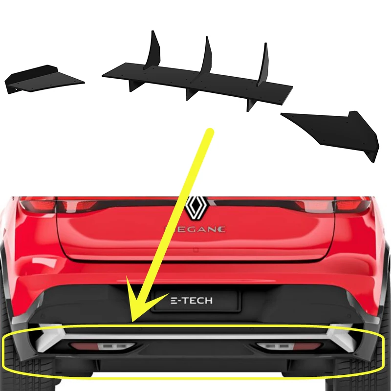 Use For Renault Megane E-Tech Electric 2021--2024 Year Rear Diffuser Bumper Lips Spoiler Splitter Body Kit Accessories
Use For Renault Megane E-Tech Electric 2021--2024 Year Rear Diffuser Bumper Lips Spoiler Splitter Body Kit Accessories