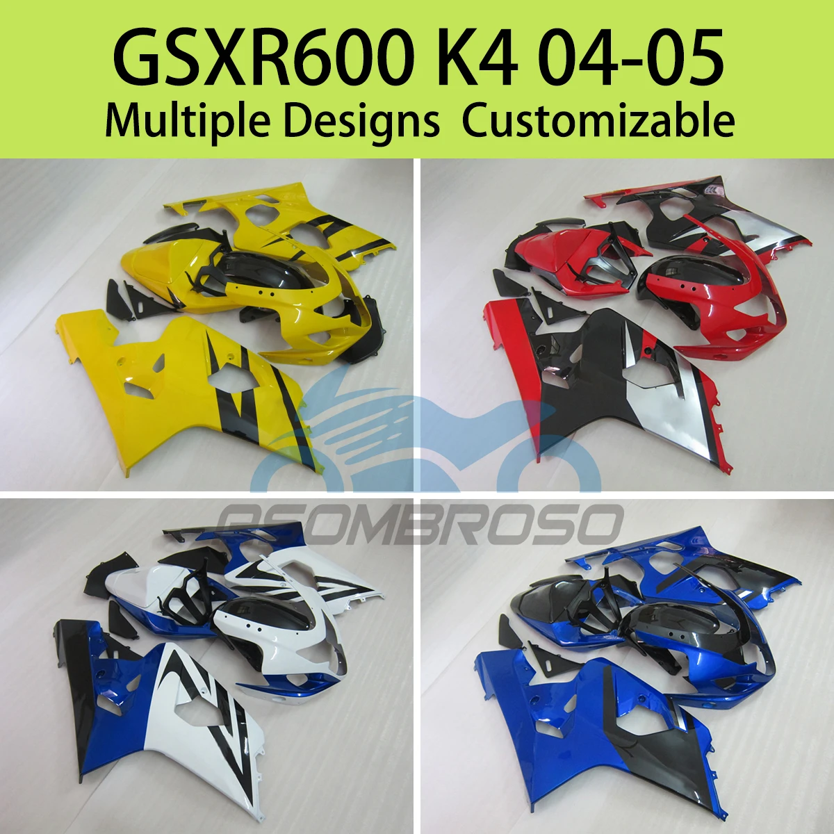 100% Fit Fairings for SUZUKI GSXR 600 750 K4 2004 2005 Racing Motorcycle Body Parts Set Fairing Kit GSXR600 GSXR750 04 05
100% Fit Fairings for SUZUKI GSXR 600 750 K4 2004 2005 Racing Motorcycle Body Parts Set Fairing Kit GSXR600 GSXR750 04 05