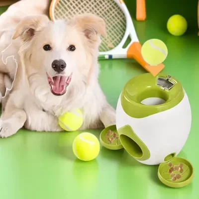 Pet Tennis Food Reward Machine Interactive Ball Launcher Training Slow Food Toys Suitable for Cats and Dogs Dog Toy
Pet Tennis Food Reward Machine Interactive Ball Launcher Training Slow Food Toys Suitable for Cats and Dogs Dog Toy