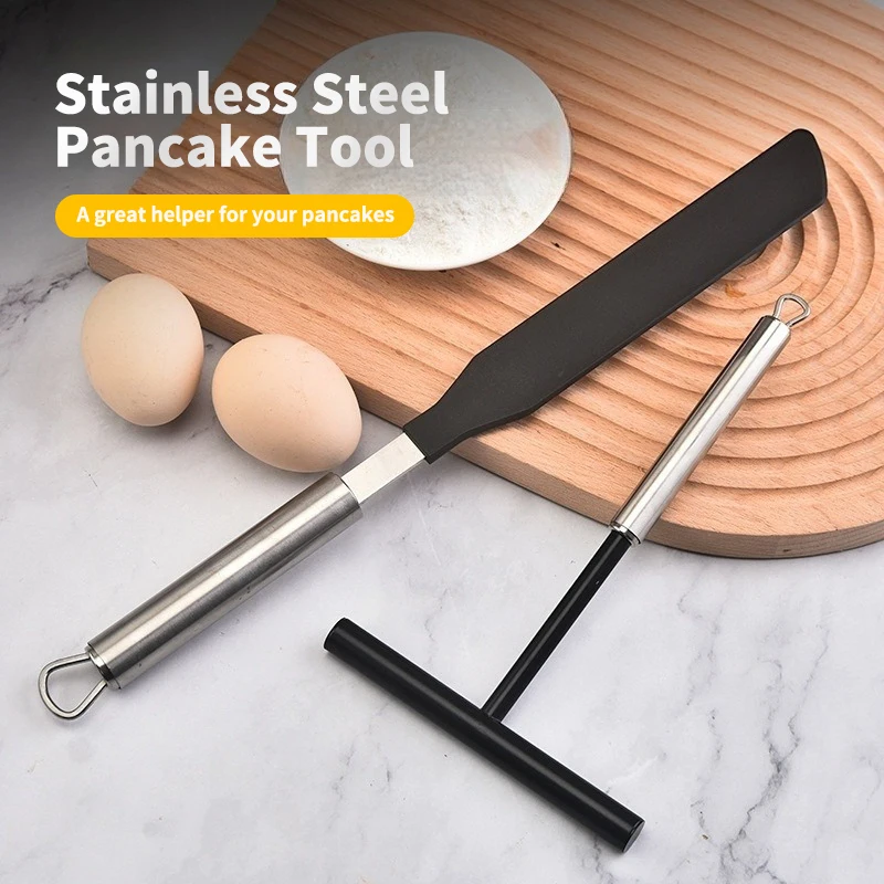 Stainless Steel Pancake Tool Set, Non - Stick Coated Scraper & Egg Cake Spreader , Ideal for Crepes/Pancake Rolls
Stainless Steel Pancake Tool Set, Non - Stick Coated Scraper & Egg Cake Spreader , Ideal for Crepes/Pancake Rolls