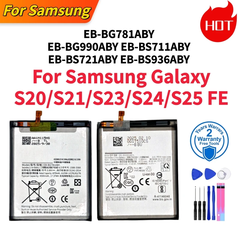 New High quality For Samsung Galaxy S20/S21/S23/S24/S25 FE Lithium Replacement Battery+Tools
New High quality For Samsung Galaxy S20/S21/S23/S24/S25 FE Lithium Replacement Battery+Tools
