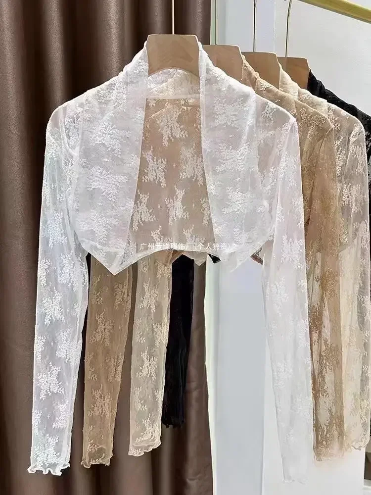 Stylish Age-Reducing Mesh Long Sleeve Sun Protection Cardigan Black White Cracker Khaki Coffee Color Glue PU Other
Stylish Age-Reducing Mesh Long Sleeve Sun Protection Cardigan Black White Cracker Khaki Coffee Color Glue PU Other