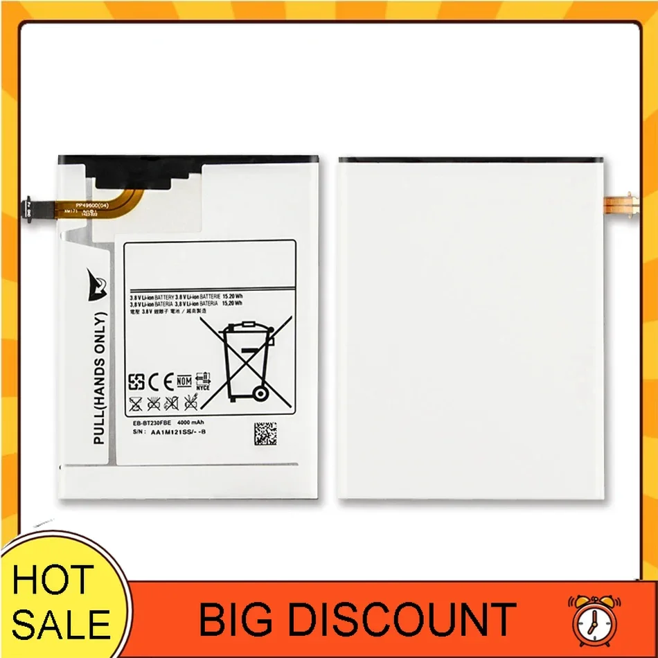 4000mAh EB-BT230FBE Tablet Battery For Samsung Galaxy Tab 4 Nook T230 T231 T235 SM-T230 SM-T231 SM-T235
4000mAh EB-BT230FBE Tablet Battery For Samsung Galaxy Tab 4 Nook T230 T231 T235 SM-T230 SM-T231 SM-T235
