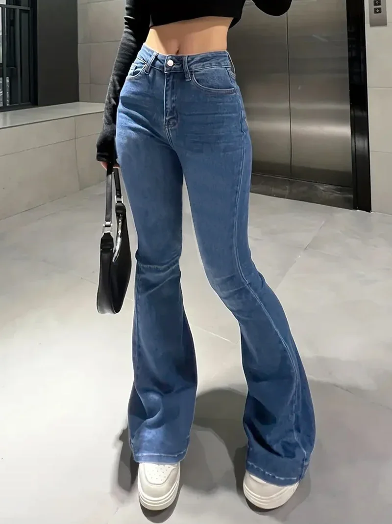 2025 new women's denim bell bottom pants, women's slim fit casual high waisted washed denim
2025 new women's denim bell bottom pants, women's slim fit casual high waisted washed denim