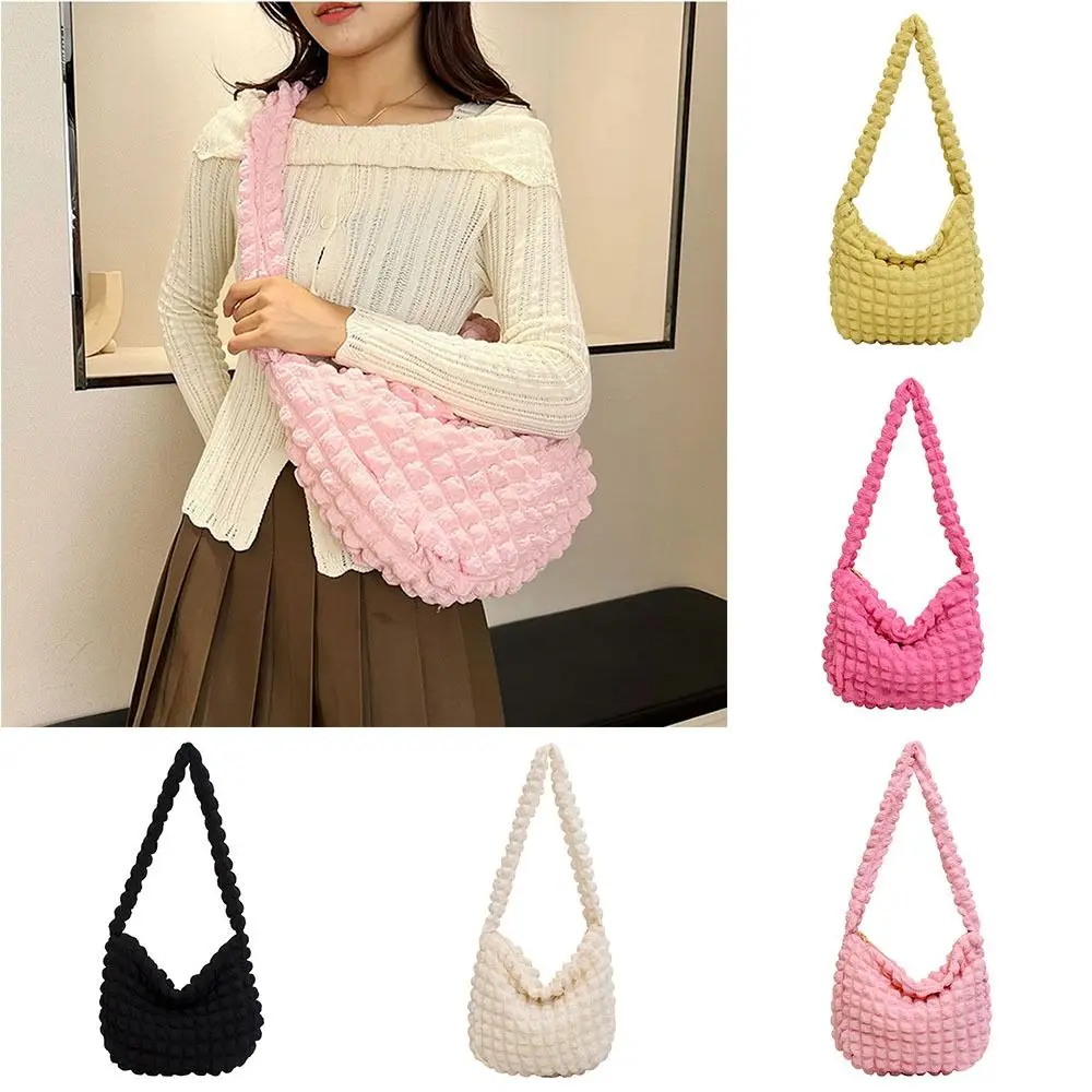 Pleated Cloud Bubble Shoulder Bag Korean Style Large Capacity Plaid Crossbody Bag Crossbody Bag Solid Color Tote Bag Women
Pleated Cloud Bubble Shoulder Bag Korean Style Large Capacity Plaid Crossbody Bag Crossbody Bag Solid Color Tote Bag Women