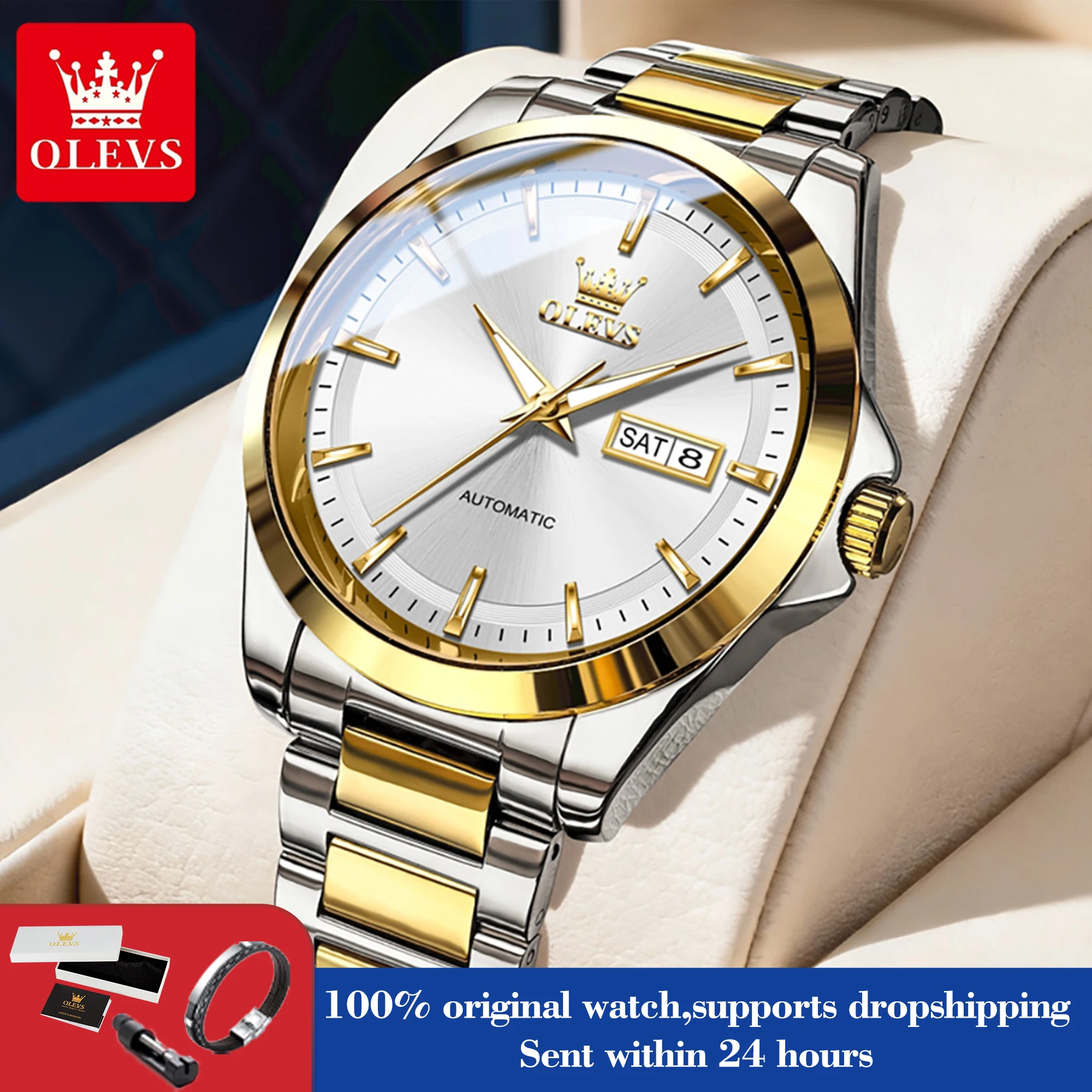 OLEVS 7090 Watches Man Dual Calendar Luxury Mechanical Wristwatch For Man Waterproof Super Luminous Automatic Hand Clock Reloj
OLEVS 7090 Watches Man Dual Calendar Luxury Mechanical Wristwatch For Man Waterproof Super Luminous Automatic Hand Clock Reloj