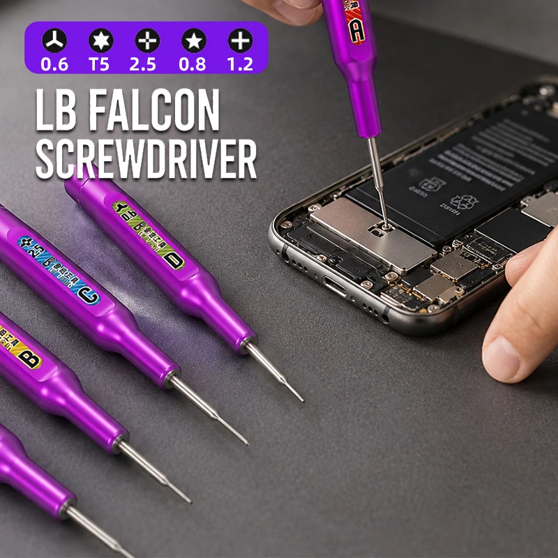 LB Tool Falcon Screwdriver S2 Steel Magnetic Precision Phone Repair Tool Set Pentalobe Phillips Torx Aluminum Handle
LB Tool Falcon Screwdriver S2 Steel Magnetic Precision Phone Repair Tool Set Pentalobe Phillips Torx Aluminum Handle