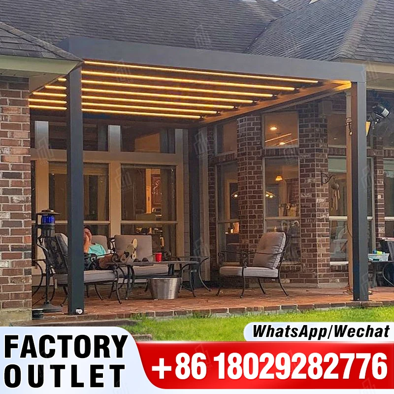 Cheap Motorized Aluminum Pergola Fully Retractable Louvre Roof Garden Pergola
Cheap Motorized Aluminum Pergola Fully Retractable Louvre Roof Garden Pergola