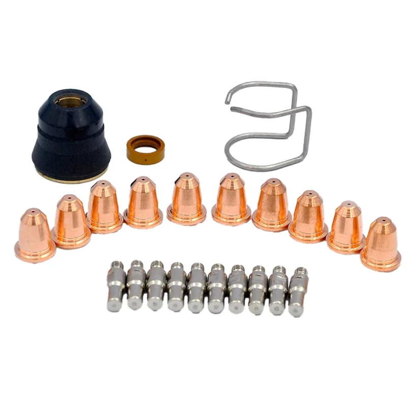 AT02-23Pcs Plasma Cutter S45 Torch Trafimets Consumables Kit PE0106 Shield Cup Welding Accessories
AT02-23Pcs Plasma Cutter S45 Torch Trafimets Consumables Kit PE0106 Shield Cup Welding Accessories