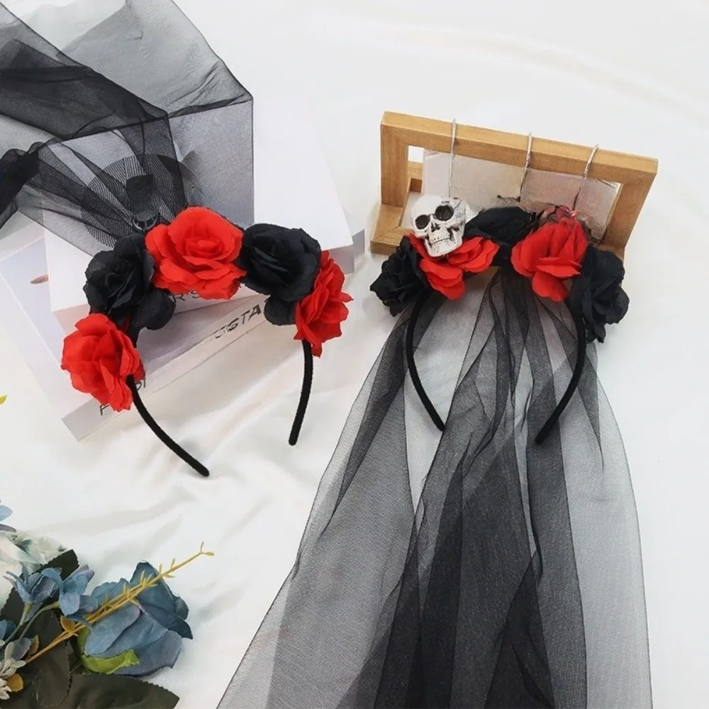 Funny Black Rose Skull Hair Band Lace Artificial Rose Halloween Headband Garland Gothic Cosplay Headdress Girl
Funny Black Rose Skull Hair Band Lace Artificial Rose Halloween Headband Garland Gothic Cosplay Headdress Girl