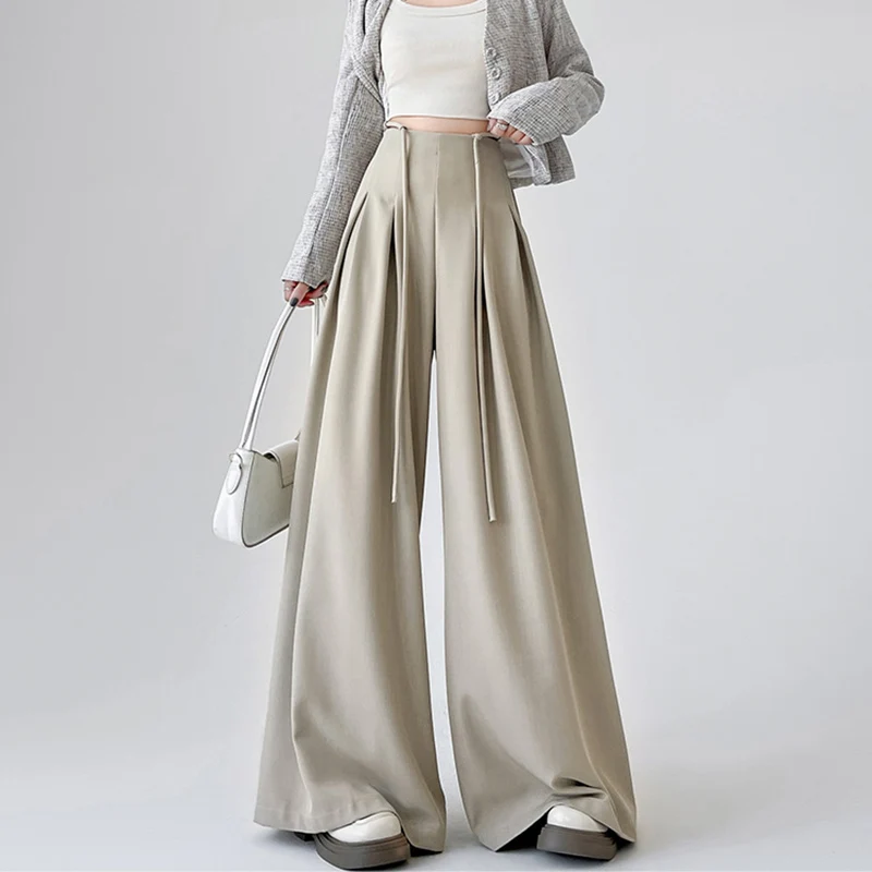 Women's Spring Autumn New High Waist Loose Flared Casual Pants Clothing Clothes Promotion 2025 Trend Palazos Straight Black Wide
Women's Spring Autumn New High Waist Loose Flared Casual Pants Clothing Clothes Promotion 2025 Trend Palazos Straight Black Wide