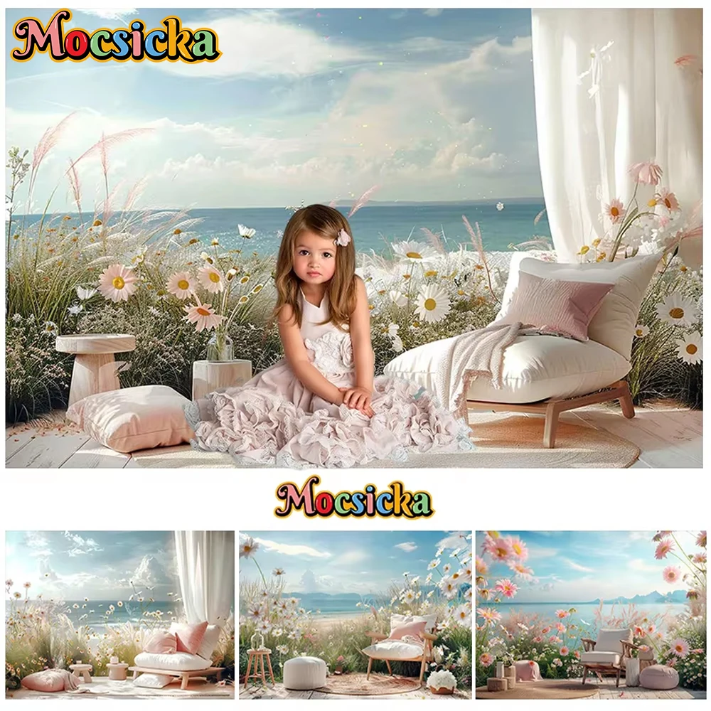 Mocsicka Summer Photography Backgrounds Seaside White Flowers Decor Maternity Dresses Photoshoot Adult Portrait Backdrops Studio
Mocsicka Summer Photography Backgrounds Seaside White Flowers Decor Maternity Dresses Photoshoot Adult Portrait Backdrops Studio
