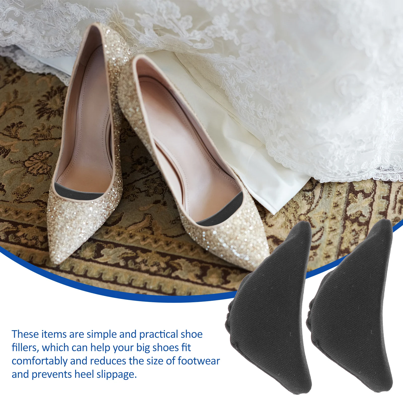 2Pair Anti-Slip Shoe Filler Sponge Toe Plug for Big Shoes Fit Comfortable Unisex Foot Inserts Reusable Washable Heel Slippage
2Pair Anti-Slip Shoe Filler Sponge Toe Plug for Big Shoes Fit Comfortable Unisex Foot Inserts Reusable Washable Heel Slippage