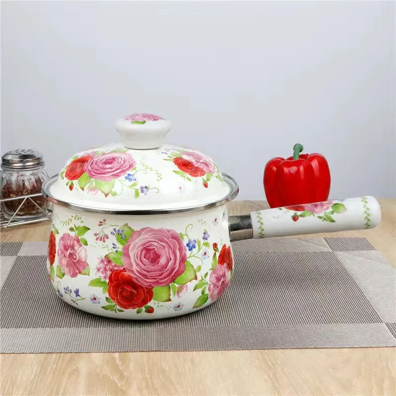 16CM/18CM Ceramic Handle Thickened Enamel Frying Pan Baby Supplemental Food Pot Hot Milk Boiled Noodles Stewed Soup
16CM/18CM Ceramic Handle Thickened Enamel Frying Pan Baby Supplemental Food Pot Hot Milk Boiled Noodles Stewed Soup