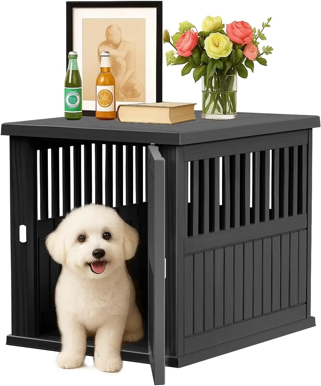 30 Inch Lockable Dog Crate Furniture, Indoor Kennel Cage End Table for Small Medium Dogs, Black
30 Inch Lockable Dog Crate Furniture, Indoor Kennel Cage End Table for Small Medium Dogs, Black