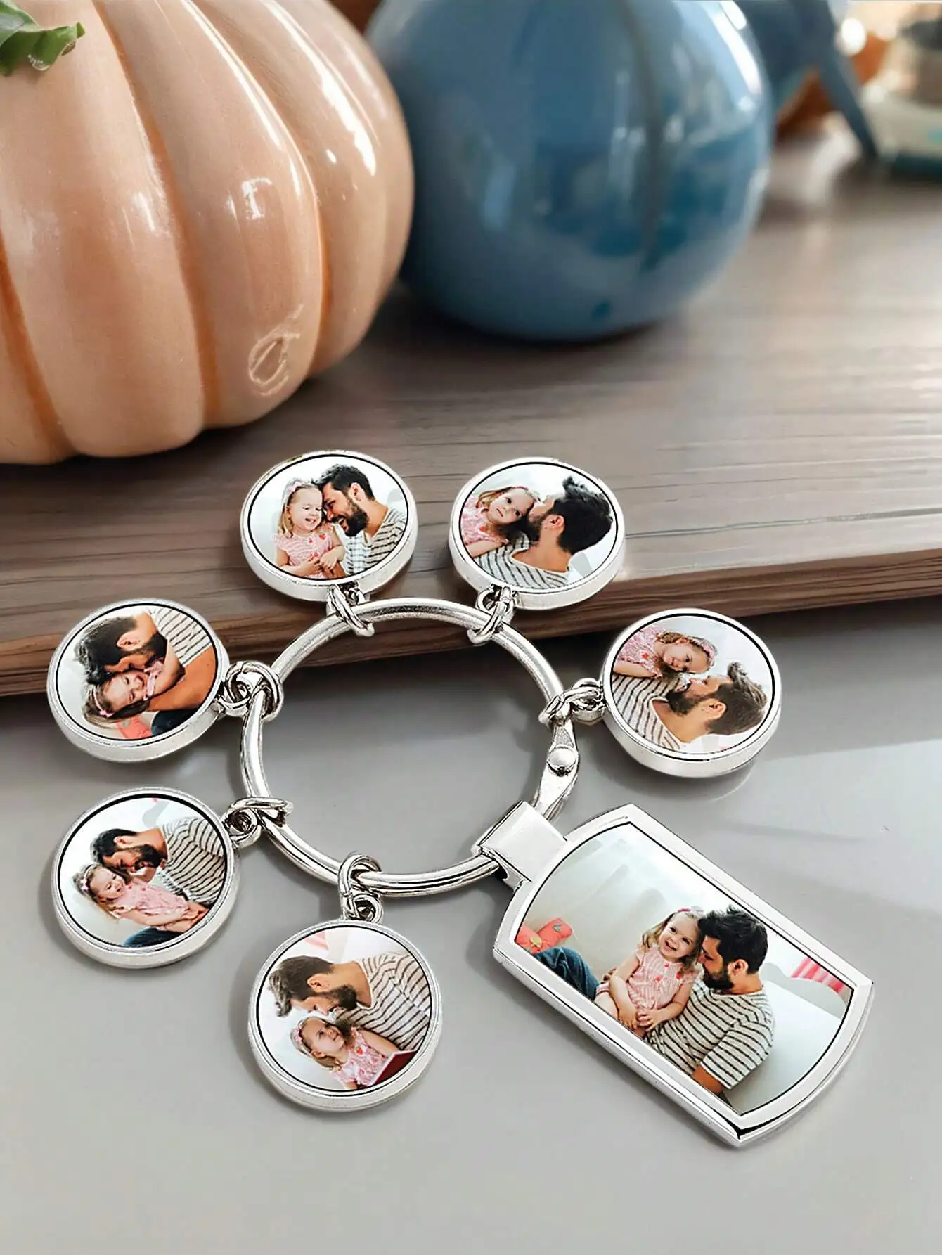 Custom Photo Keychain With 3 Or 6 Circular Charms Personalized Stainless Steel Keyring Gift For Adults
Custom Photo Keychain With 3 Or 6 Circular Charms Personalized Stainless Steel Keyring Gift For Adults