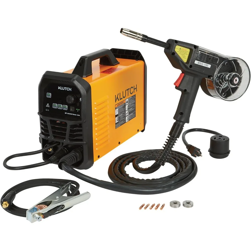 Dual-Voltage 180 Amp MIG/Flux-Core Multi-Process Welder with Inverter Technology, LCD Display and Spool Gun, 120/240 Volt
Dual-Voltage 180 Amp MIG/Flux-Core Multi-Process Welder with Inverter Technology, LCD Display and Spool Gun, 120/240 Volt