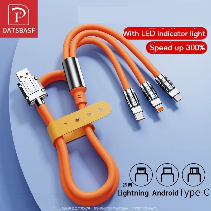 Oatsbasf 3 in 1 120W Charging Cable Usb C Cable Fast Charge for iPhone Samsung Xiaomi 120w Type C to Type c Charging Cable
Oatsbasf 3 in 1 120W Charging Cable Usb C Cable Fast Charge for iPhone Samsung Xiaomi 120w Type C to Type c Charging Cable