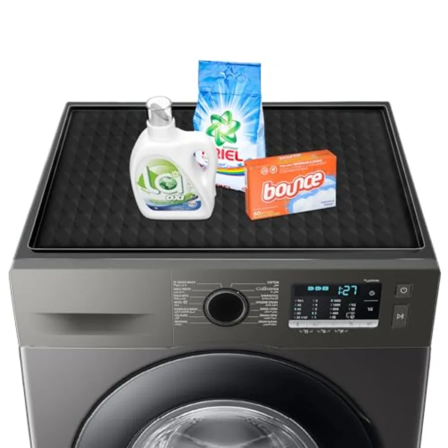 Washer and Dryer Top Protector Mat, 23.6" x 19.7" Silicone Rubber Mat for Laudry Machine and Dryer, Non Slip Heavy Duty Waterpr
Washer and Dryer Top Protector Mat, 23.6" x 19.7" Silicone Rubber Mat for Laudry Machine and Dryer, Non Slip Heavy Duty Waterpr