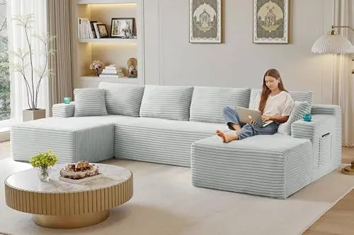 133" Sectional Couches for Living Room Cloud Couch Sofa with L-Shape Upholstered Boneless Couchs Modern Modular
133" Sectional Couches for Living Room Cloud Couch Sofa with L-Shape Upholstered Boneless Couchs Modern Modular