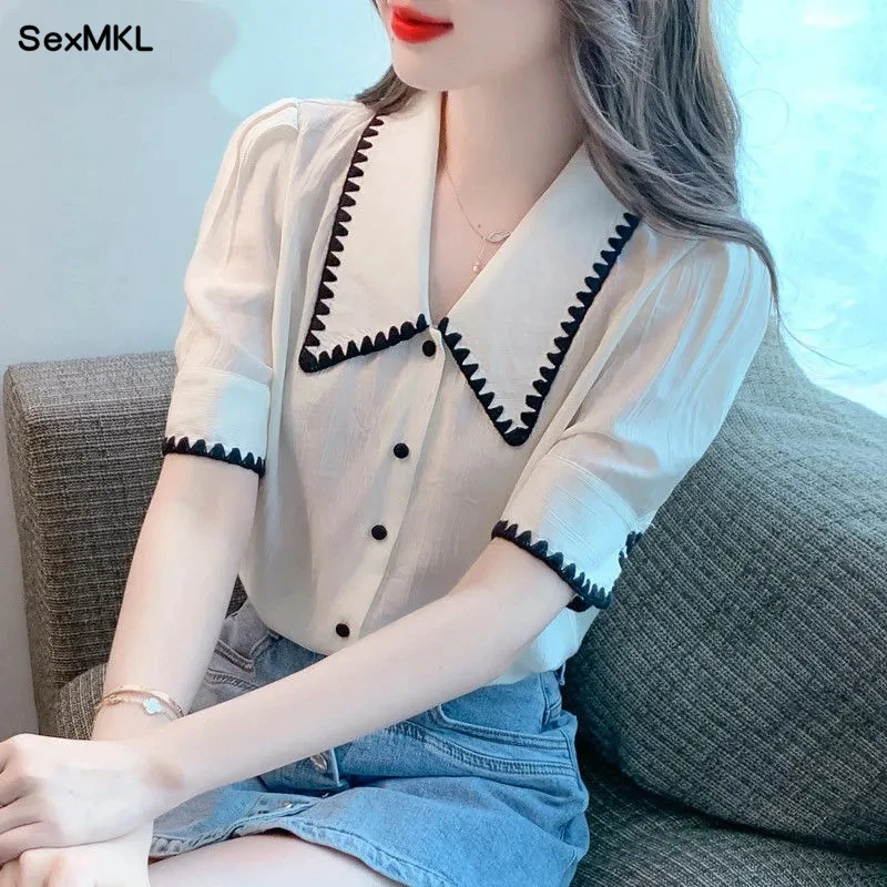 Vintage Summer Chiffon Shirts Women 2024 Elegant Fashion Casual Blusas Mujer Slim Korean Clothing Ladies White Puff Sleeve Tops
Vintage Summer Chiffon Shirts Women 2024 Elegant Fashion Casual Blusas Mujer Slim Korean Clothing Ladies White Puff Sleeve Tops