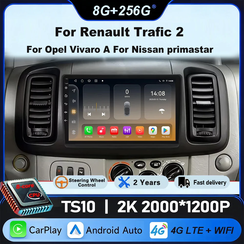 Car Radio For Renault Trafic 2 For Opel Vivaro A For Nissan primastar 2006-2014 Carplay Android Auto Stereo Multimedia Pl
Car Radio For Renault Trafic 2 For Opel Vivaro A For Nissan primastar 2006-2014 Carplay Android Auto Stereo Multimedia Pl