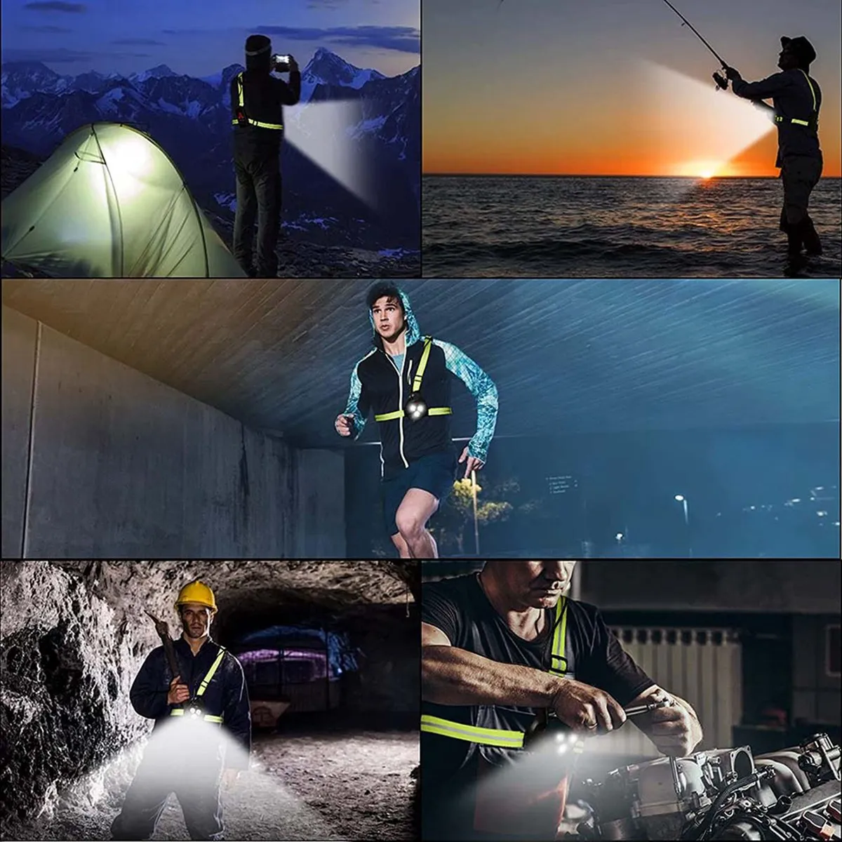 B62B-Night Running Lights For Runners, LED Chest Lamps With Reflective Vest Gear And Rechargeable Battery Charging Lights
B62B-Night Running Lights For Runners, LED Chest Lamps With Reflective Vest Gear And Rechargeable Battery Charging Lights