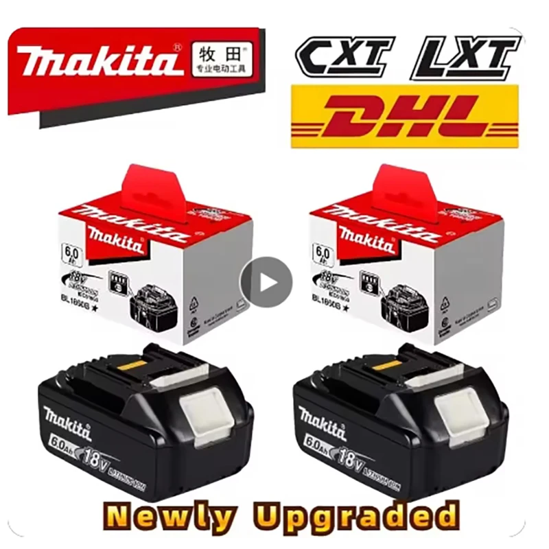 18V Makita Battery 6.0Ah Genuine Original for LXT400 Tools Drill Compatible with BL1860 BL1830 BL1815 BL1840 BL1890Models
18V Makita Battery 6.0Ah Genuine Original for LXT400 Tools Drill Compatible with BL1860 BL1830 BL1815 BL1840 BL1890Models