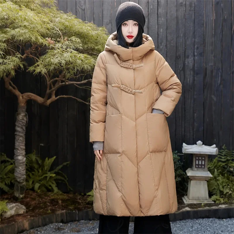 Women's Winter Thickened Jackets Down Cotton Parkas Hooded Quilted Long Pockets coat Middle aged Female Overcoat
Women's Winter Thickened Jackets Down Cotton Parkas Hooded Quilted Long Pockets coat Middle aged Female Overcoat
