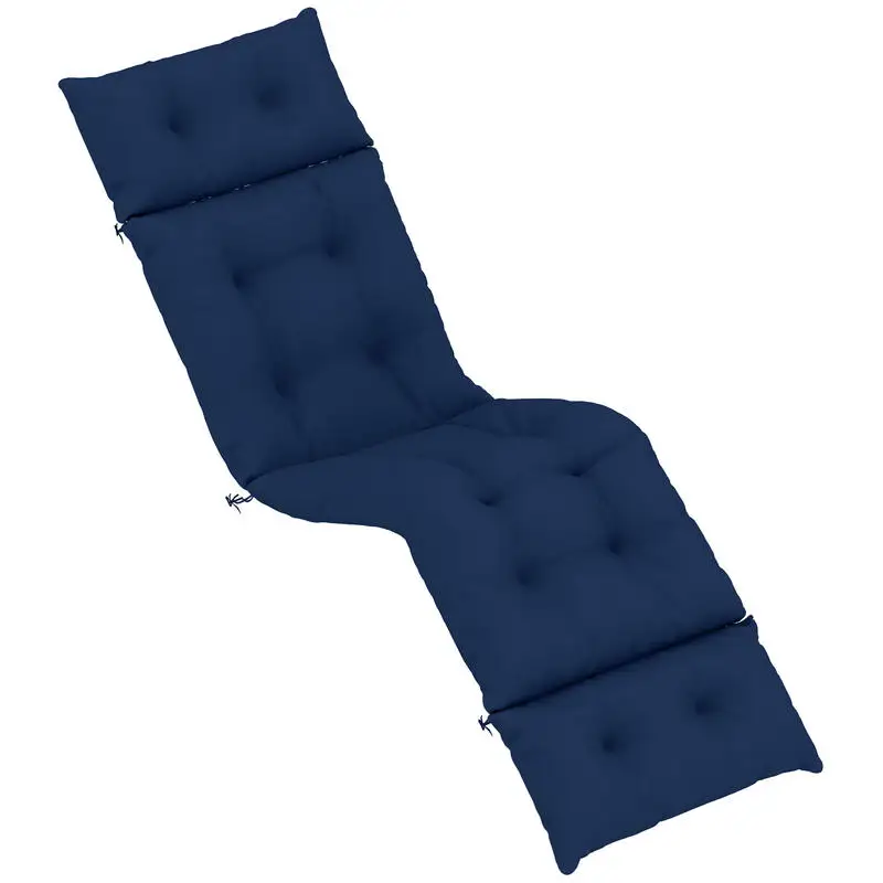 Outsunny Outdoor Chaise Lounge Cushion, Tufted Thick Patio Lounge Chair Cushion with Ties, 74.8 in. x 22 in. x 4 in., Navy Blue
Outsunny Outdoor Chaise Lounge Cushion, Tufted Thick Patio Lounge Chair Cushion with Ties, 74.8 in. x 22 in. x 4 in., Navy Blue