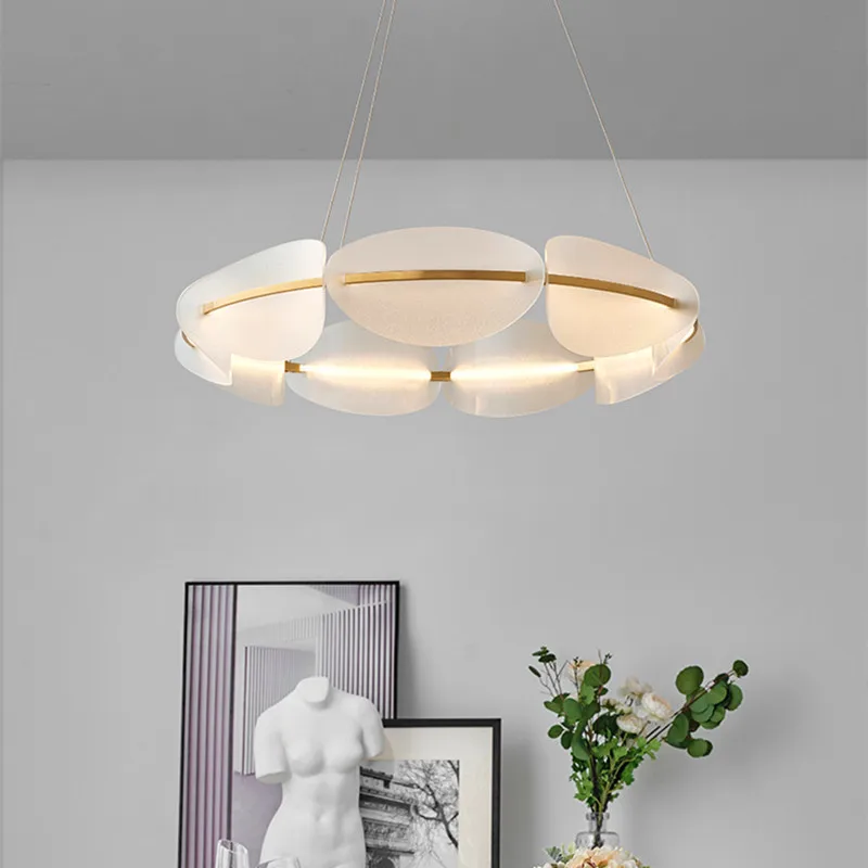 3 Color Temperature Dimming Pendant Light Parlor Dining Room Lighting Fixtures Gold Ring White Acrylic Designer Art Deco
3 Color Temperature Dimming Pendant Light Parlor Dining Room Lighting Fixtures Gold Ring White Acrylic Designer Art Deco