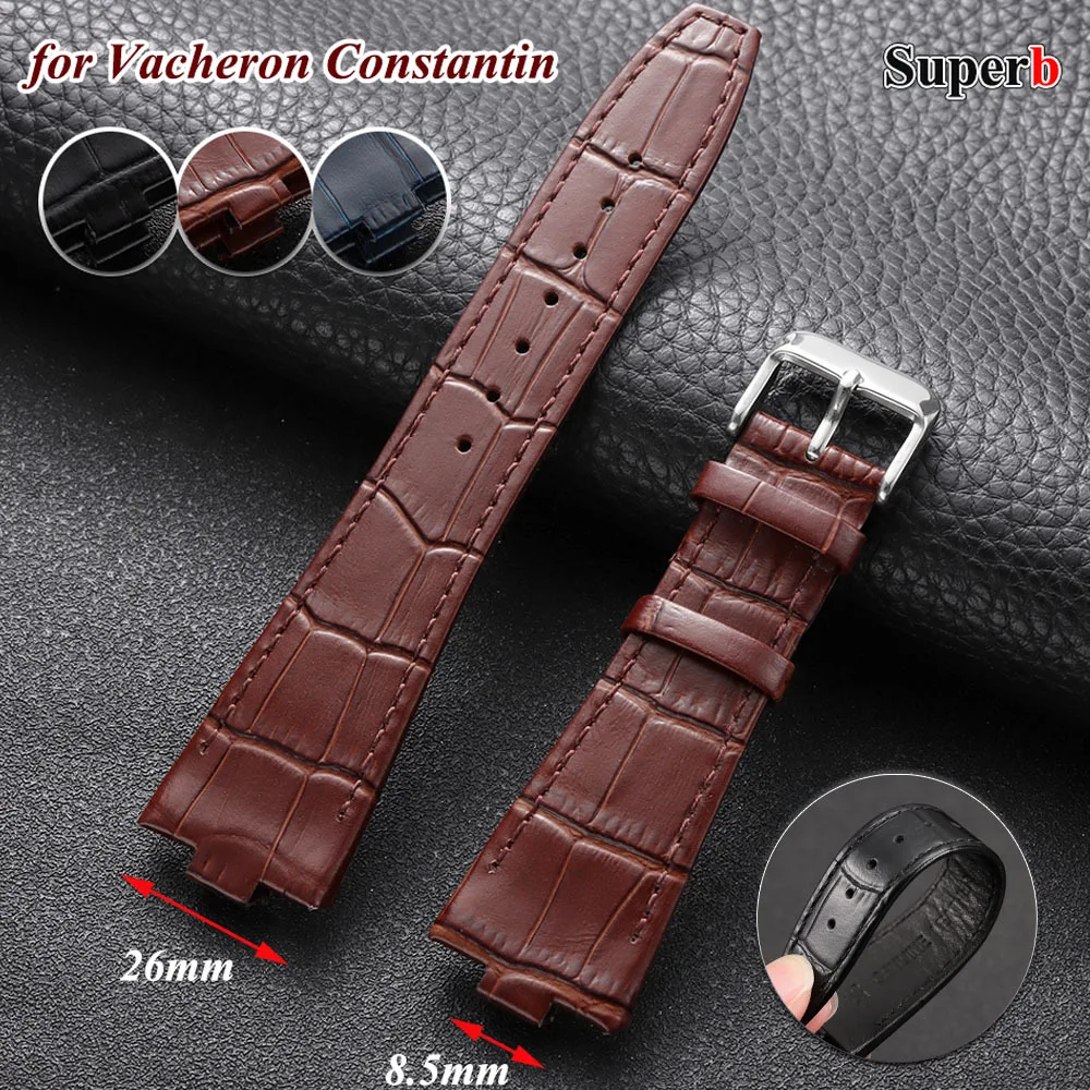 26x8.5mm Leather Strap for Vacheron Constantin for Overseas 47450 49150 47040 4500V 5500V Convex Interface Cowhide Watchband
26x8.5mm Leather Strap for Vacheron Constantin for Overseas 47450 49150 47040 4500V 5500V Convex Interface Cowhide Watchband