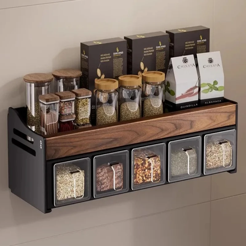 Настенная полка для специй из орехового дерева, кухонный органайзер без дрели, многофункциональная полка для хранения на столешнице, держатель для банок в деревенском стиле
Настенная полка для специй из орехового дерева, кухонный органайзер без дрели, многофункциональная полка для хранения на столешнице, держатель для банок в деревенском стиле