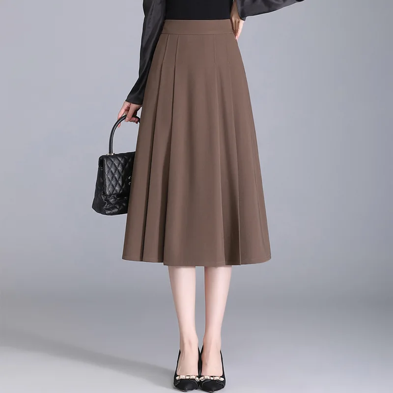 Women Chic Elastic High Waist A-line Mid-long Black Skirt Spring Autumn Office Lady Elegant Slim Fit Casual Work Skirts 4XL 8216
Women Chic Elastic High Waist A-line Mid-long Black Skirt Spring Autumn Office Lady Elegant Slim Fit Casual Work Skirts 4XL 8216