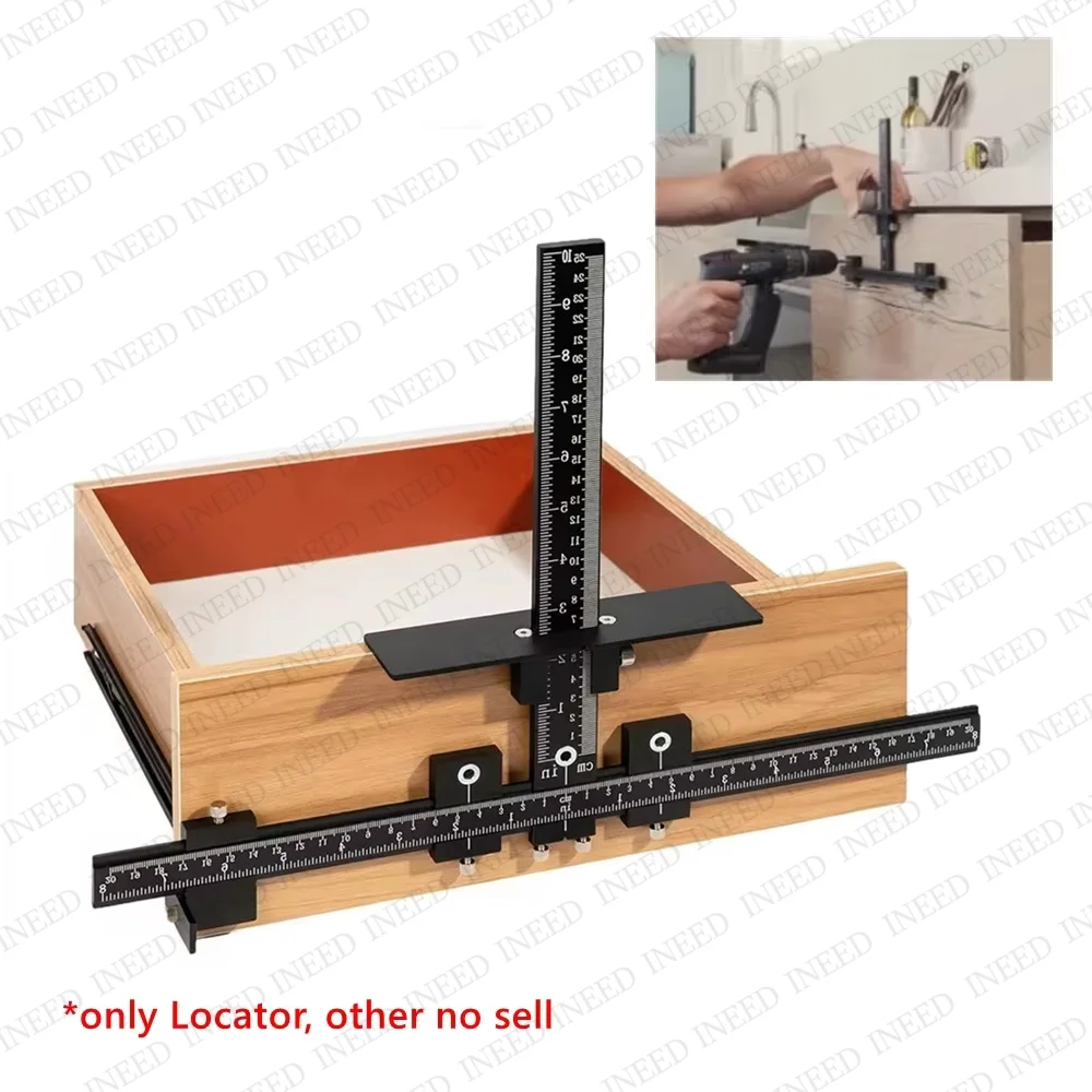 Aluminum alloy handle drilling locator, cabinet door handle installation, punching machine, adjustable hardware fixture
Aluminum alloy handle drilling locator, cabinet door handle installation, punching machine, adjustable hardware fixture