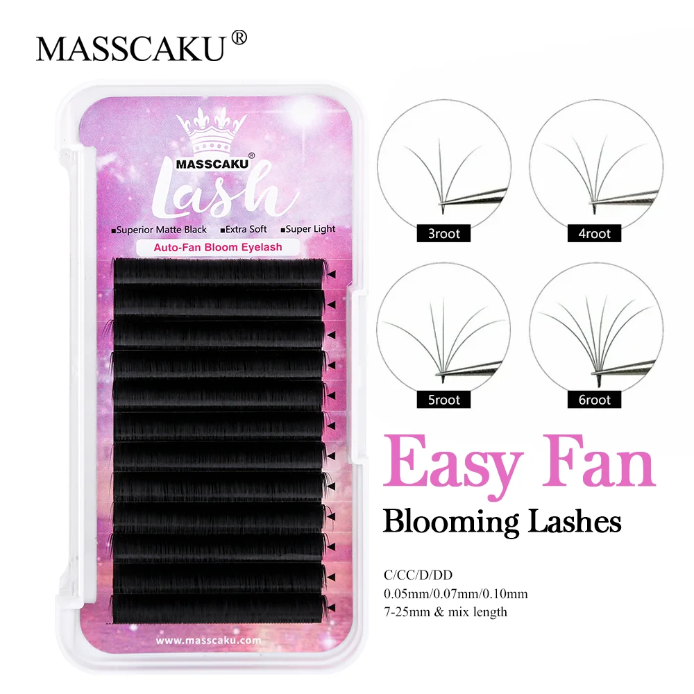 Wholesale Matte Dark Black Easy Fan Lash All Size Faux Mink One Second Blooming Flowering Volume Eyelash Extension for Salon Use
Wholesale Matte Dark Black Easy Fan Lash All Size Faux Mink One Second Blooming Flowering Volume Eyelash Extension for Salon Use