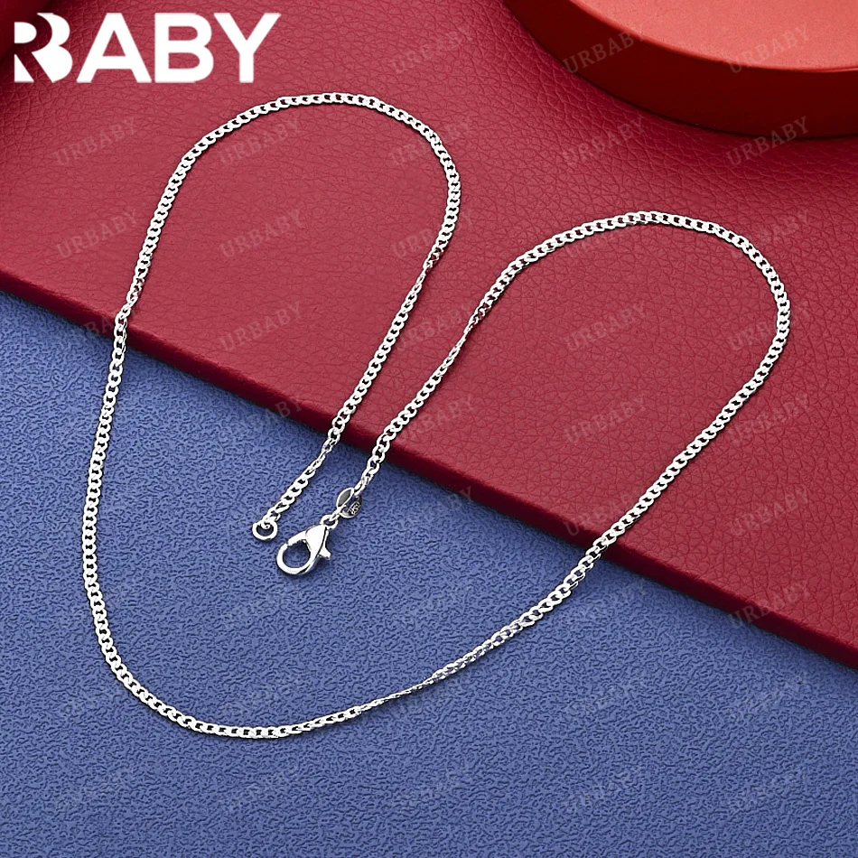 URBABY 925 Sterling Silver 40-75cm 2mm Chain Necklace For Men Creativity Gifts Street All-match Party And Daily Wear
URBABY 925 Sterling Silver 40-75cm 2mm Chain Necklace For Men Creativity Gifts Street All-match Party And Daily Wear