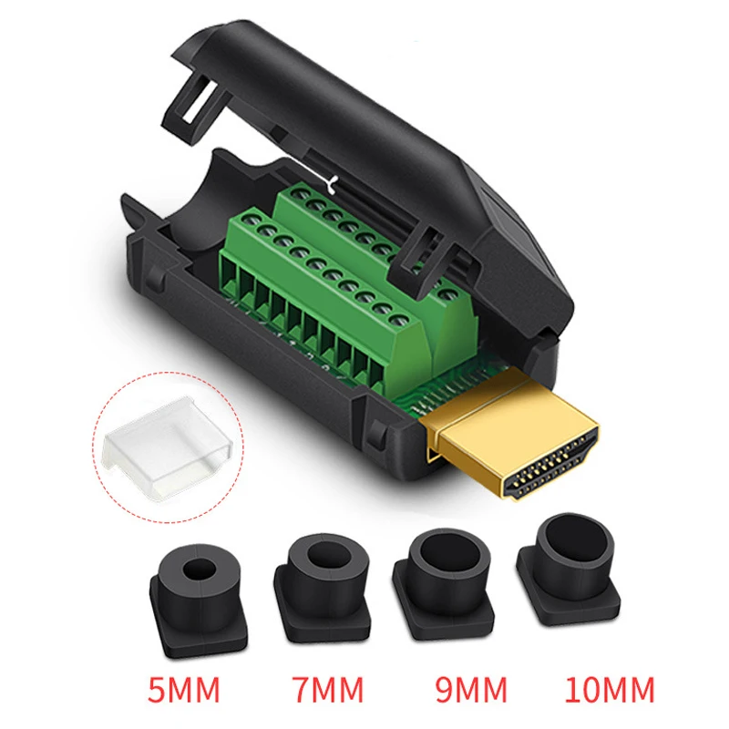 1PCS HDMI-compatible Solder-free Plug Connector HDMI-compatible 2.0 Welding Connectors 4K HD Line Repair DIY Male Adapter
1PCS HDMI-compatible Solder-free Plug Connector HDMI-compatible 2.0 Welding Connectors 4K HD Line Repair DIY Male Adapter 
