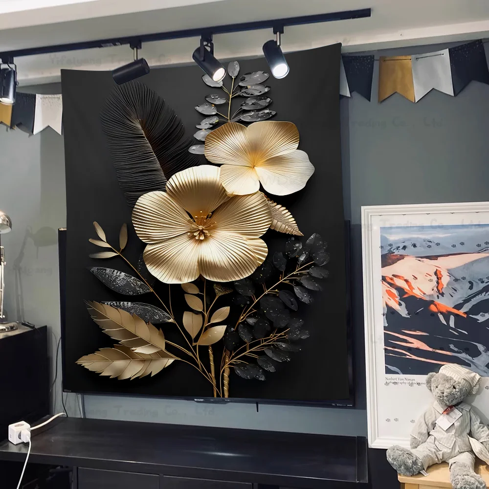 Luxury Black Golden Plant Leaf Canvas Anime Tapestry Hanging Tarot Hippie Wall Rugs Dorm Home Decor
Luxury Black Golden Plant Leaf Canvas Anime Tapestry Hanging Tarot Hippie Wall Rugs Dorm Home Decor