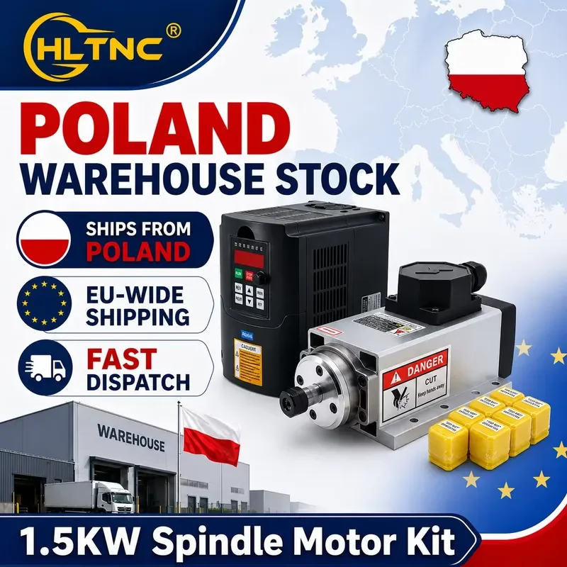 EU Poland Shipped 1.5kw2.2kw 3.5kw 220V Air-cooled Spindle WITH VFD Kit Metal Milling Spindle Motor for Cnc
EU Poland Shipped 1.5kw2.2kw 3.5kw 220V Air-cooled Spindle WITH VFD Kit Metal Milling Spindle Motor for Cnc