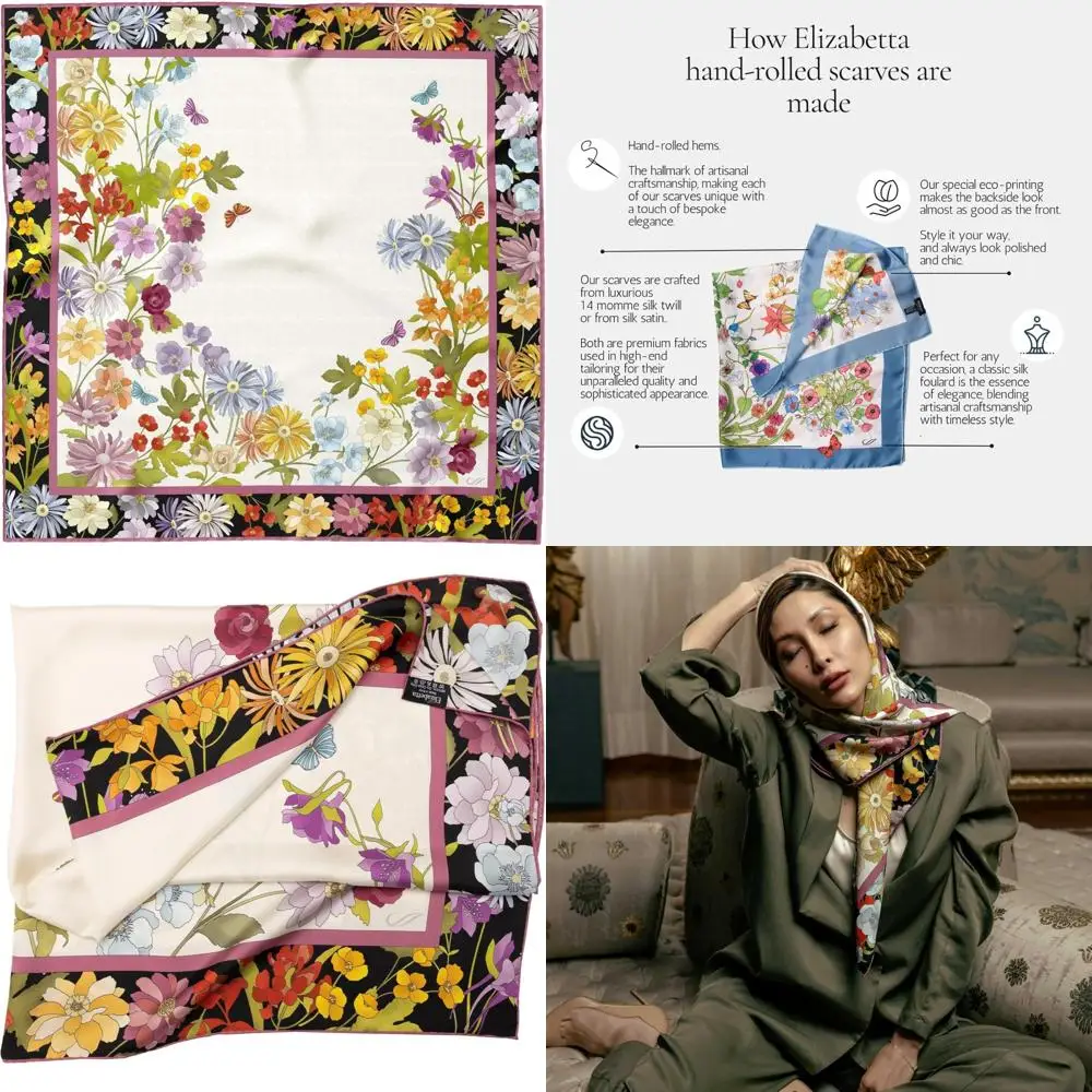 100% Silk Italian Square Scarves - Women's 35cm Handmade in Italy Long Tail Keyword
100% Silk Italian Square Scarves - Women's 35cm Handmade in Italy Long Tail Keyword
