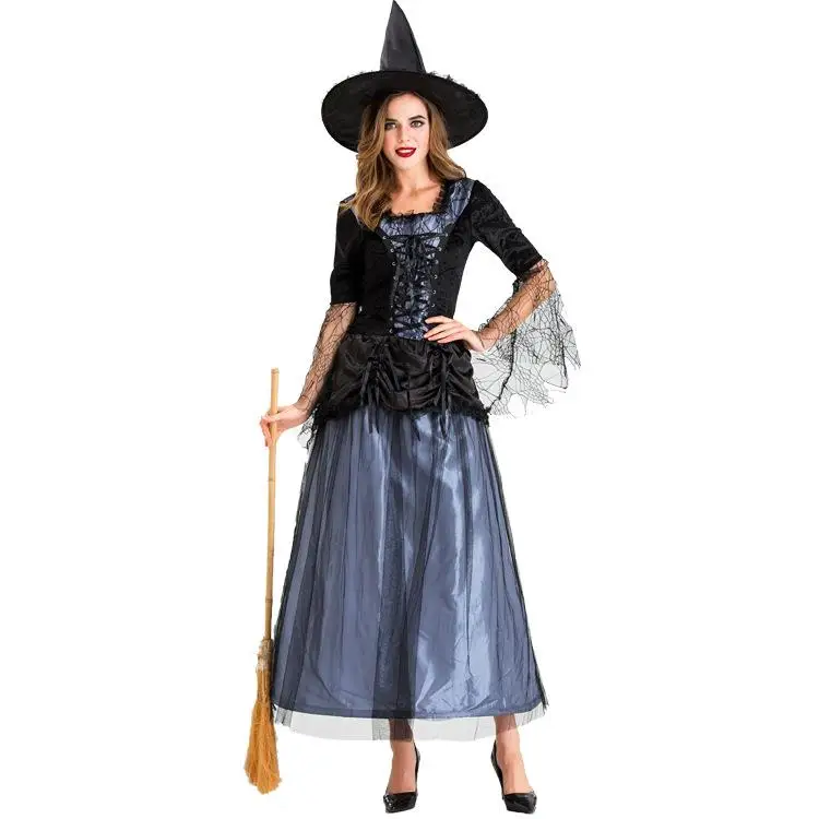 Halloween Witch Costume New Style Nightclub Party Adult Lace Mesh Elegantly Dark Blue Black Witch Outfit 8662 Women's Fashion
Halloween Witch Costume New Style Nightclub Party Adult Lace Mesh Elegantly Dark Blue Black Witch Outfit 8662 Women's Fashion
