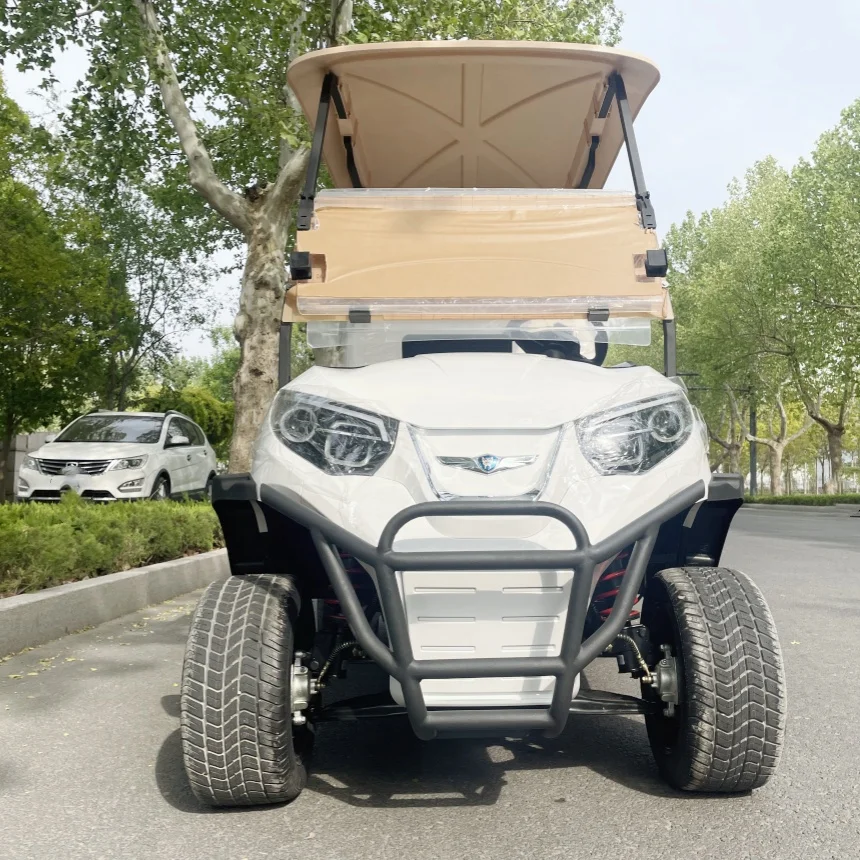 New 4 Seater 60/72V Lithium Battery 4000/5000W Motor Off Road Club Car Electric Golf Cart With Golf Bag Straps And Basket
New 4 Seater 60/72V Lithium Battery 4000/5000W Motor Off Road Club Car Electric Golf Cart With Golf Bag Straps And Basket