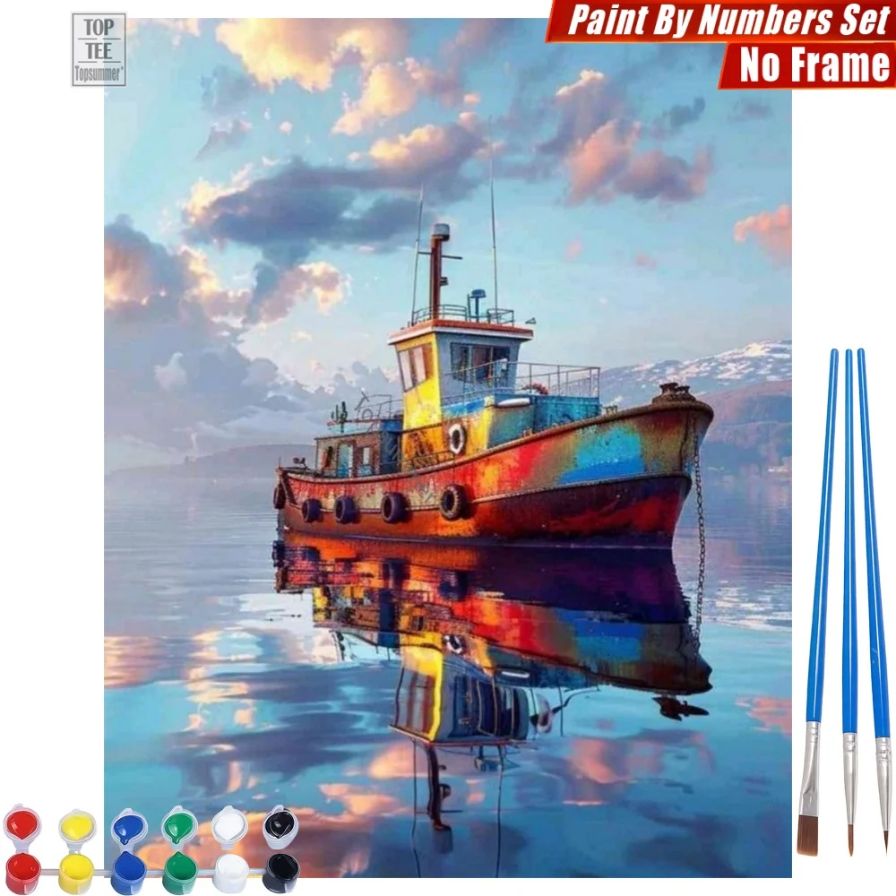 Vibrant boat reflection Digital Oil Paints Kit - Dreamy surreal water Family Activities Day Of The Dead Gift For Husband
Vibrant boat reflection Digital Oil Paints Kit - Dreamy surreal water Family Activities Day Of The Dead Gift For Husband