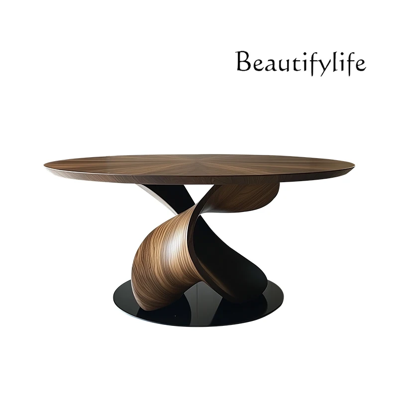 Designer all solid wood round dining table high-end villa living room home Nordic art creativity
Designer all solid wood round dining table high-end villa living room home Nordic art creativity