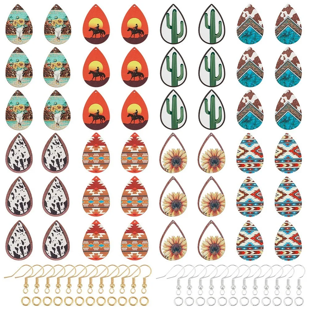 DIY Wood Teardrop Dangle Earrings Kits including Brass Earring Hooks Open Jump Rings Golden Rose Gold 60x40~40.5x3mm
DIY Wood Teardrop Dangle Earrings Kits including Brass Earring Hooks Open Jump Rings Golden Rose Gold 60x40~40.5x3mm